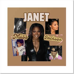 Janet "Miss" Jackson Retro Graphic Posters and Art